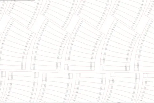 Detailed line drawing for the staircase construction