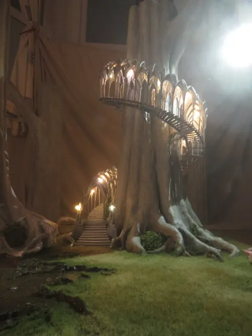 Full model tree with illuminated staircase