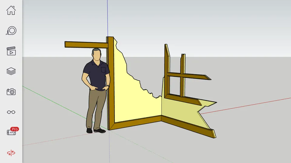 CAD drawing for a section of the Rent set