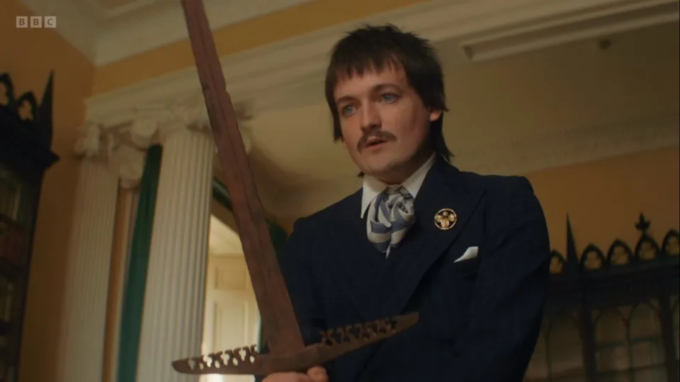 Another view of the sword prop in The Famous Five